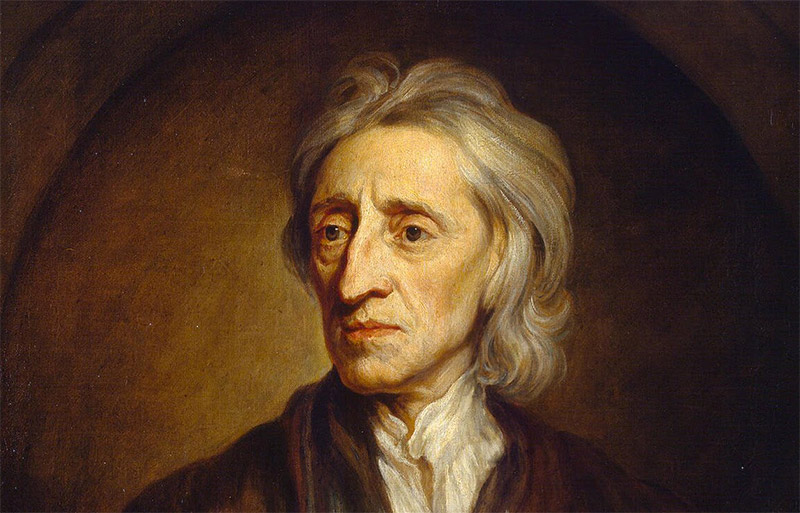 A portrait painting of John Locke